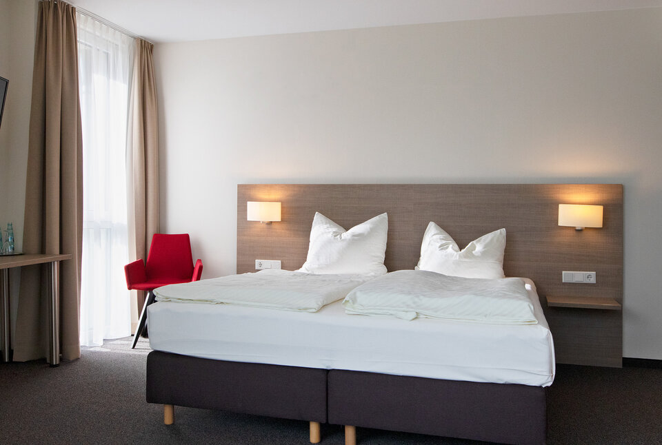 Hotelzimmer im Hotel Susato - Doppelbett